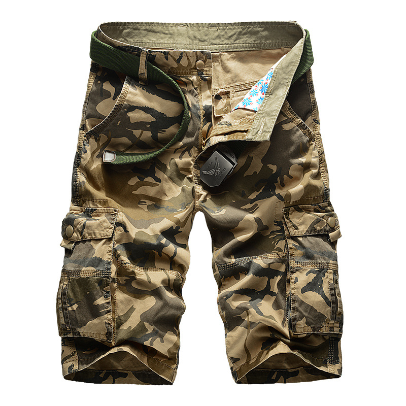 Corteiz Cargo Pant - Celana Pendek Kargo Kamuflase Tanpa Sabuk