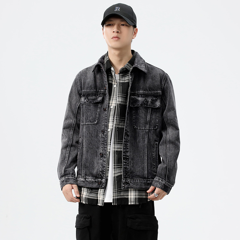Streetwear Brand For Men - Jaket Denim Pria Model Longgar Ukuran