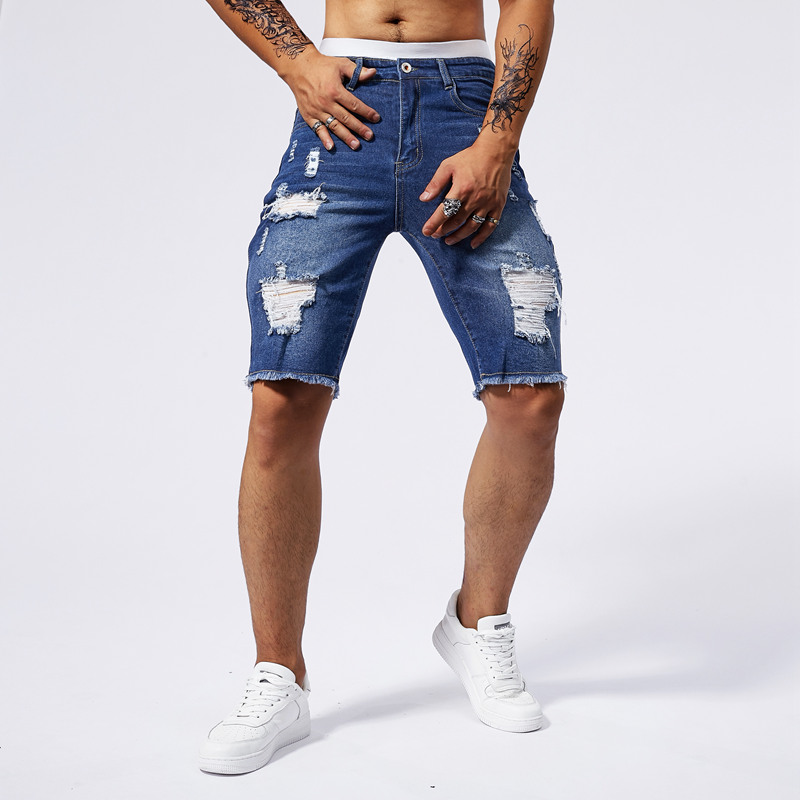 Celana Pendek Denim Robek Pria - Streetwear Brand For Men ulasan dan harga