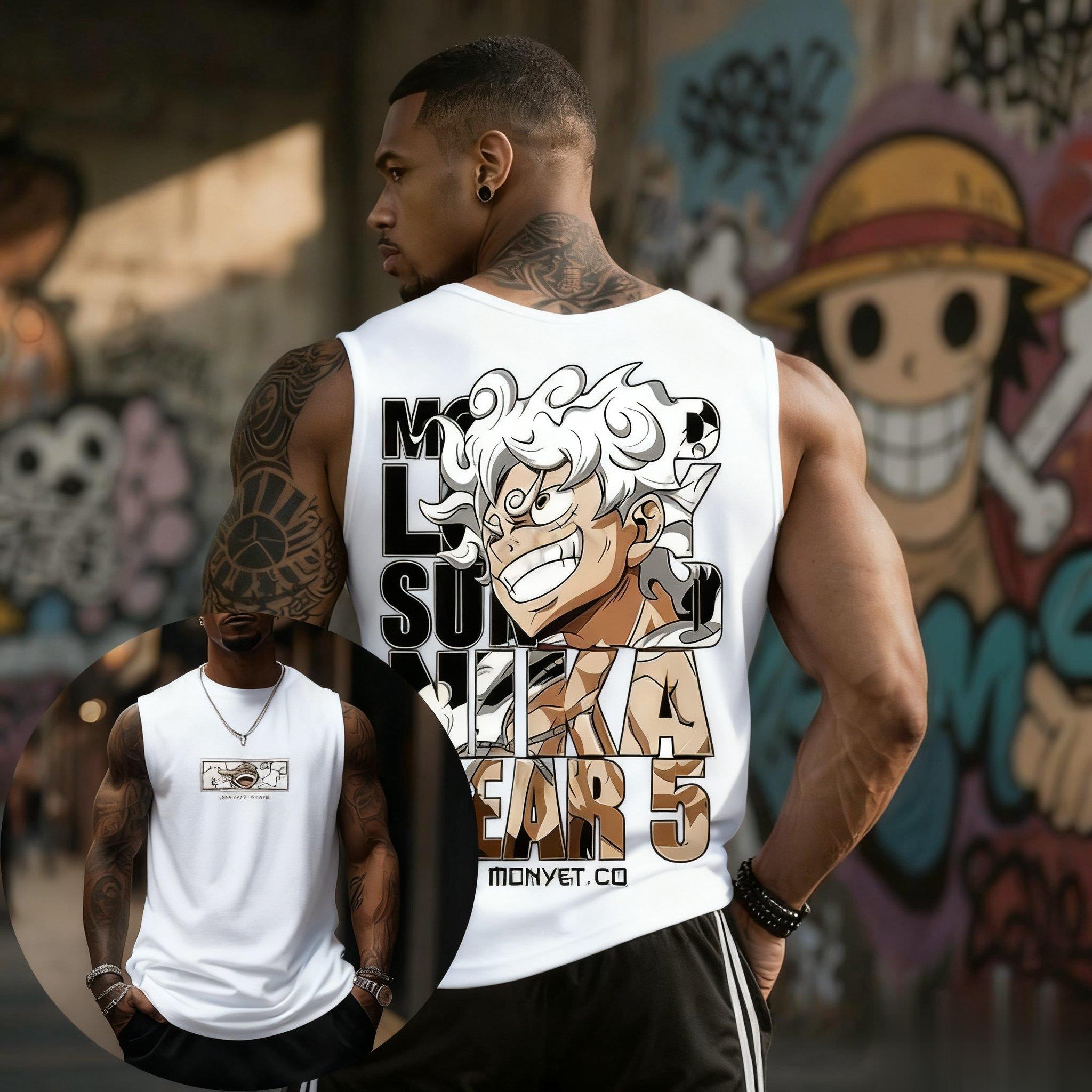 One Piece Luffy Gear 5 Tank To - Streetwear Brand Shoes ulasan dan harga