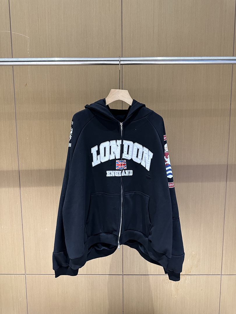 Hoodie Zip-Up Unisex 25S Washe - Streetwear Brand London ulasan dan harga
